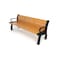 Frog Furnishings Cedar 5' Heritage Bench with Black Frame PB 5CEDBFHER - alternate 1